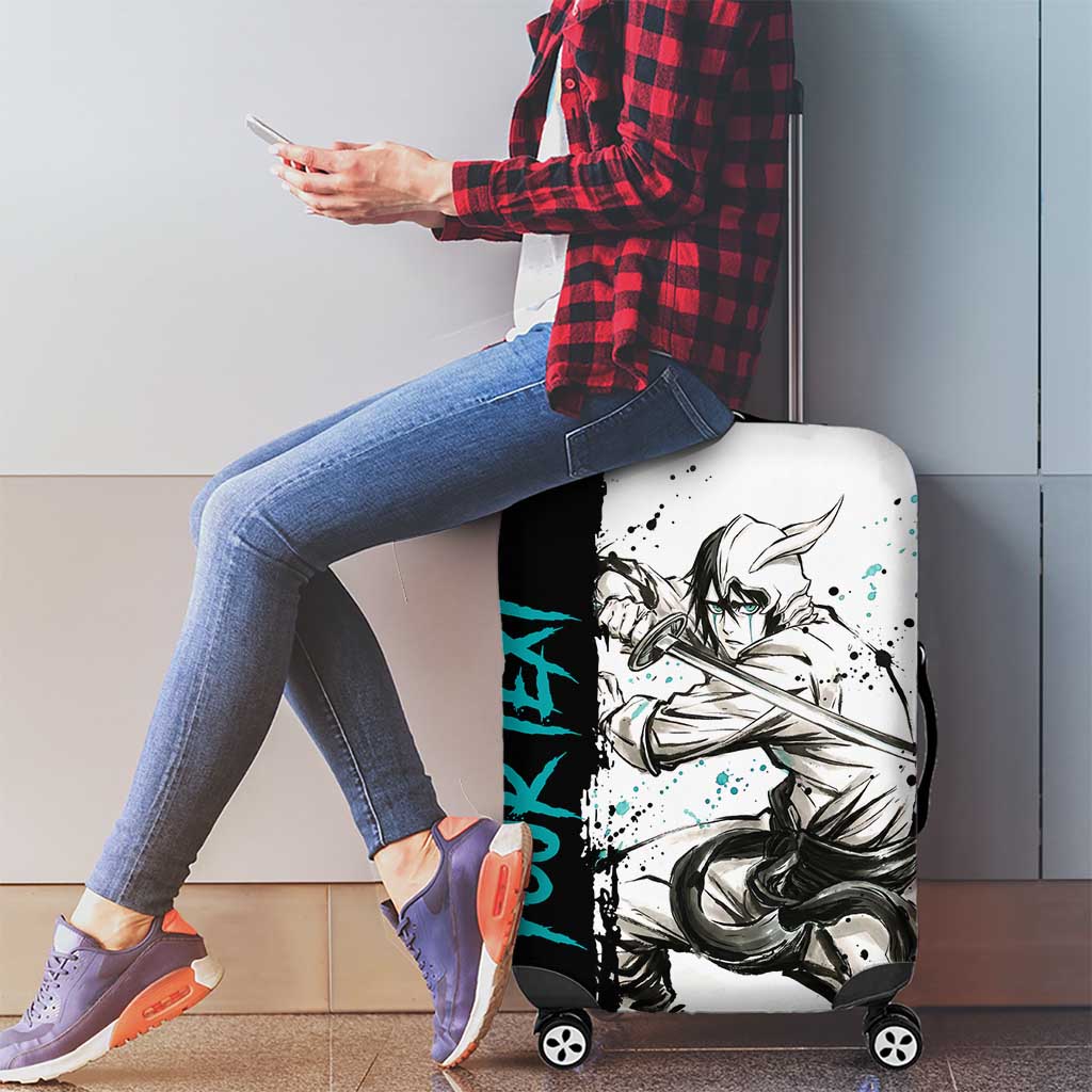 Personalized Ulquiorra Cifer Luggage Cover Ink Splash Anime Brush Style