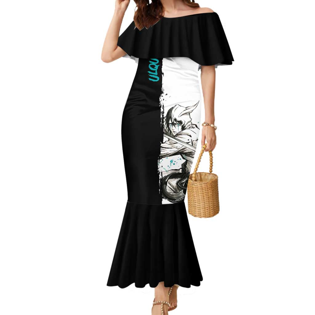 Personalized Ulquiorra Cifer Mermaid Dress Ink Splash Anime Brush Style