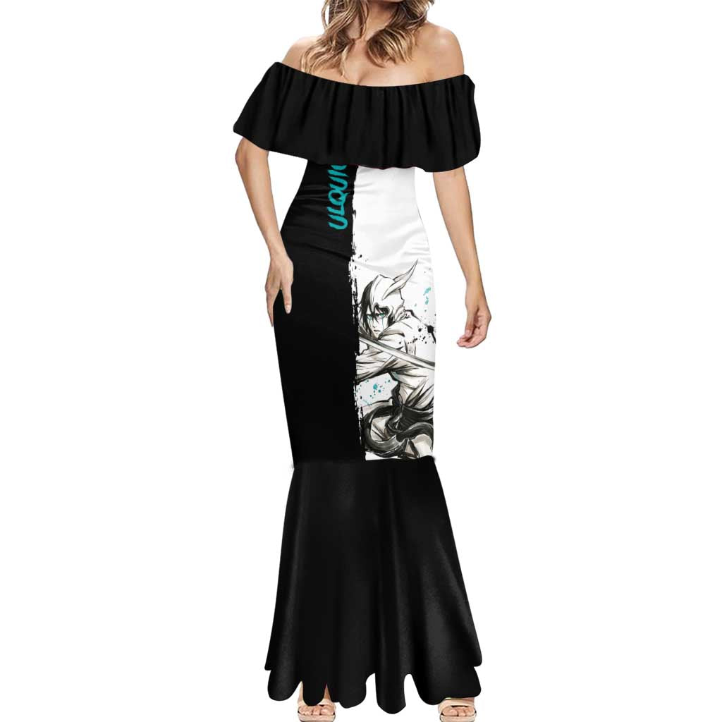 Personalized Ulquiorra Cifer Mermaid Dress Ink Splash Anime Brush Style