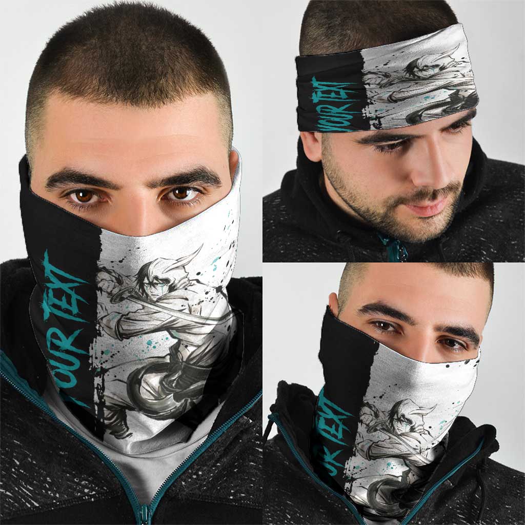 Personalized Ulquiorra Cifer Neck Gaiter Ink Splash Anime Brush Style
