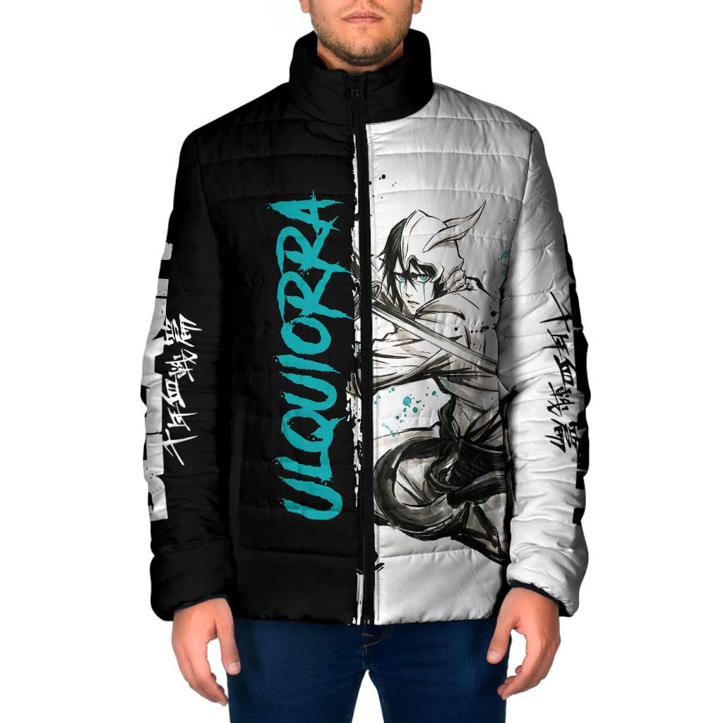 Personalized Ulquiorra Cifer Padded Jacket Ink Splash Anime Brush Style