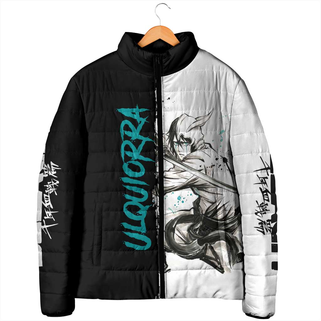 Personalized Ulquiorra Cifer Padded Jacket Ink Splash Anime Brush Style