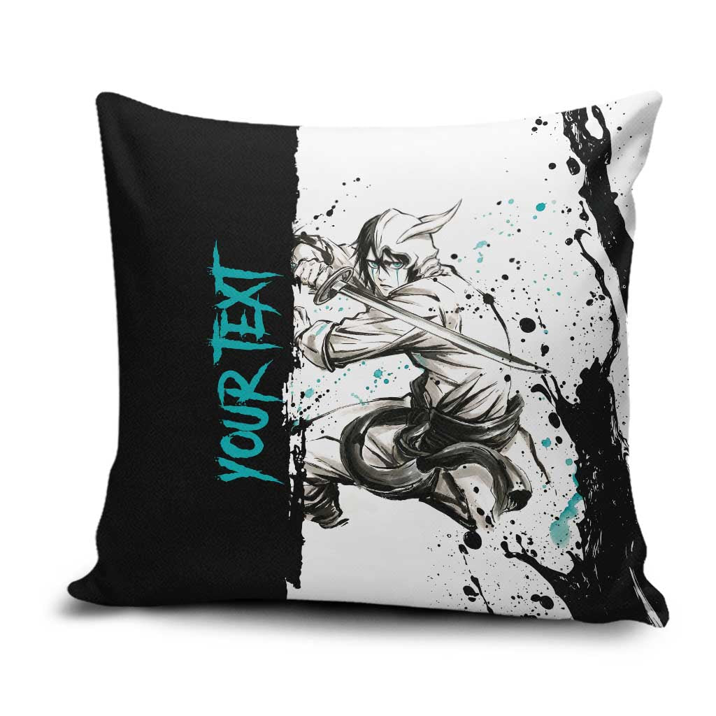 Personalized Ulquiorra Cifer Pillow Cover Ink Splash Anime Brush Style