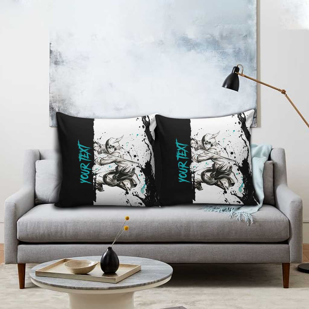 Personalized Ulquiorra Cifer Pillow Cover Ink Splash Anime Brush Style
