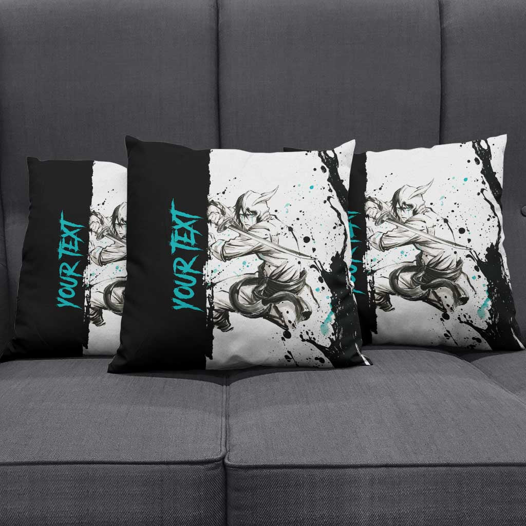 Personalized Ulquiorra Cifer Pillow Cover Ink Splash Anime Brush Style