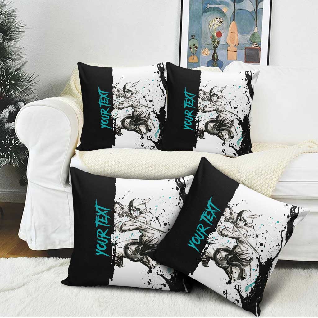 Personalized Ulquiorra Cifer Pillow Cover Ink Splash Anime Brush Style