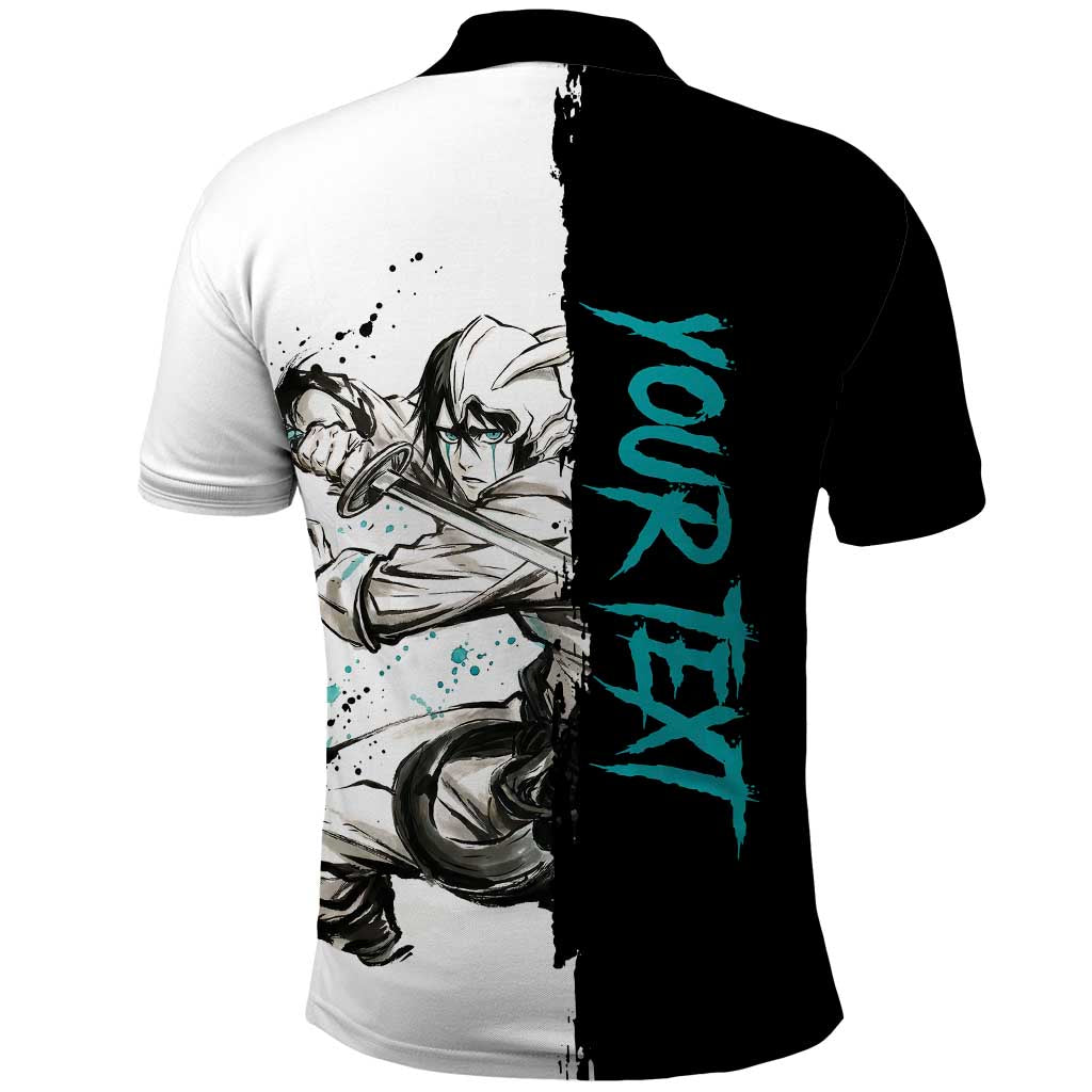Personalized Ulquiorra Cifer Polo Shirt Ink Splash Anime Brush Style