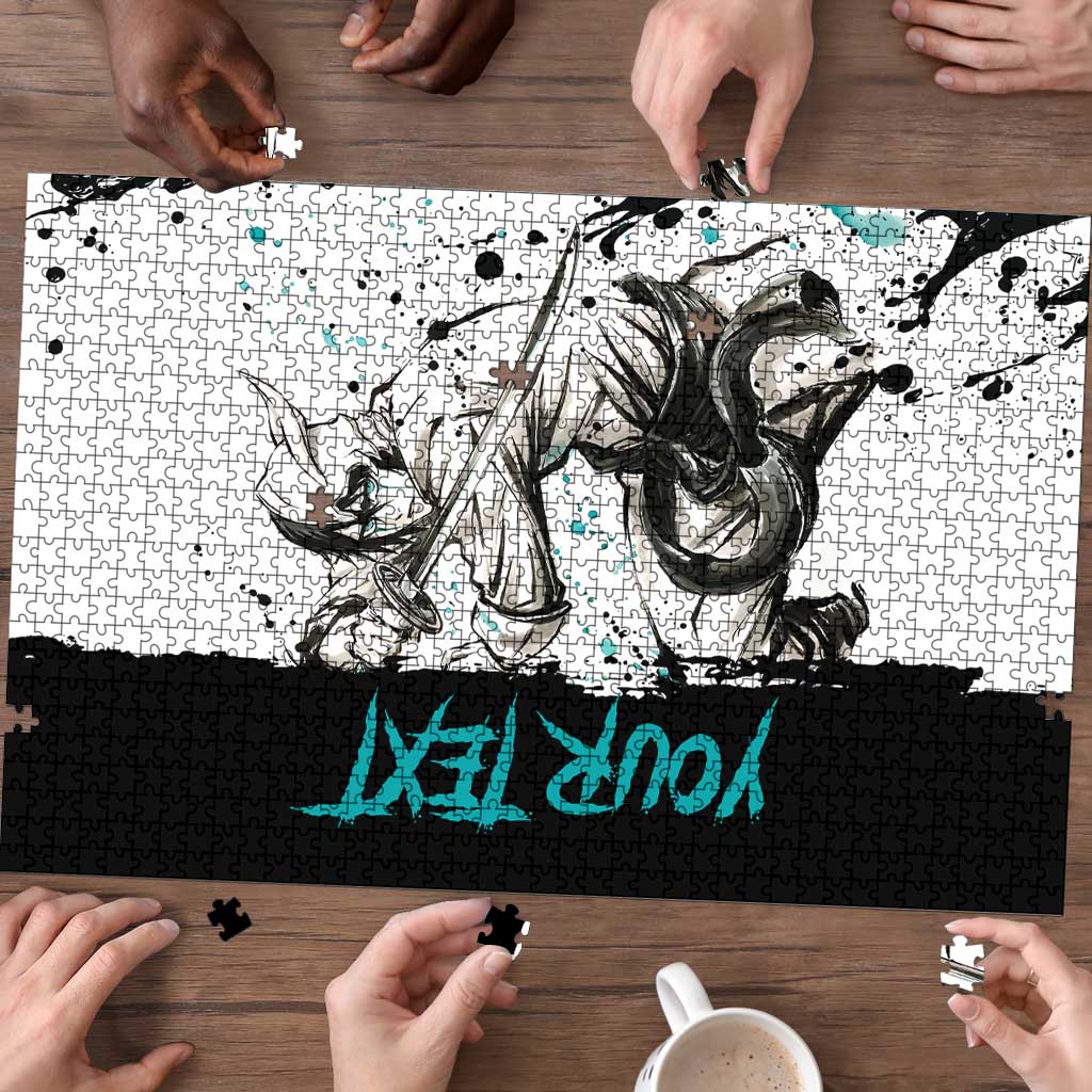Personalized Ulquiorra Cifer Puzzle Ink Splash Anime Brush Style
