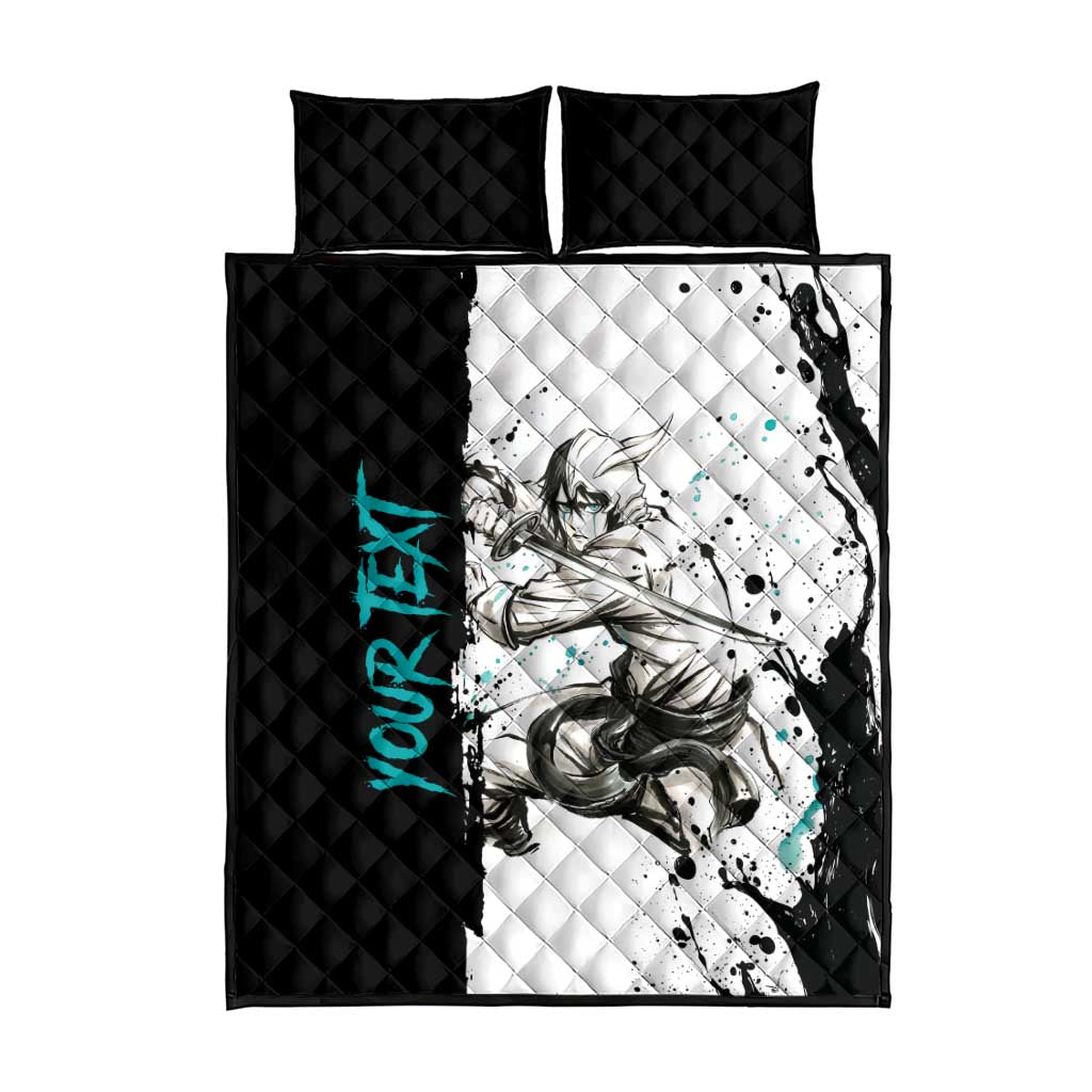 Personalized Ulquiorra Cifer Quilt Bed Set Ink Splash Anime Brush Style