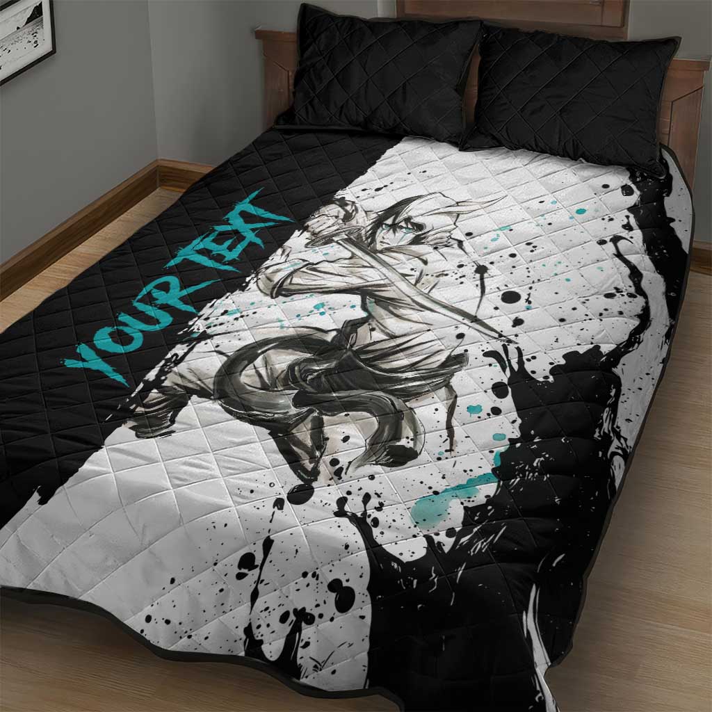 Personalized Ulquiorra Cifer Quilt Bed Set Ink Splash Anime Brush Style