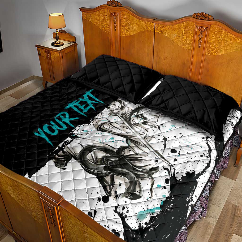 Personalized Ulquiorra Cifer Quilt Bed Set Ink Splash Anime Brush Style