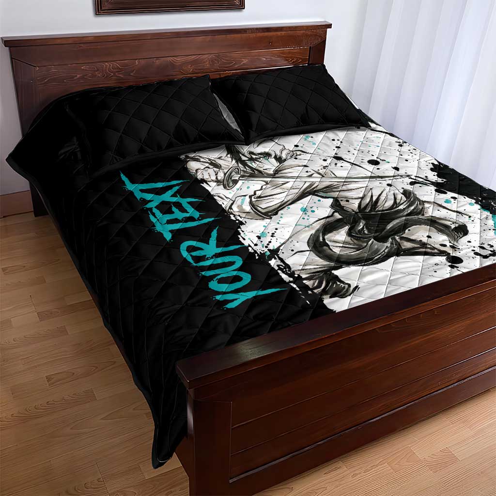 Personalized Ulquiorra Cifer Quilt Bed Set Ink Splash Anime Brush Style