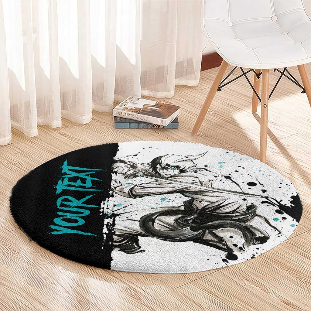 Personalized Ulquiorra Cifer Round Carpet Ink Splash Anime Brush Style