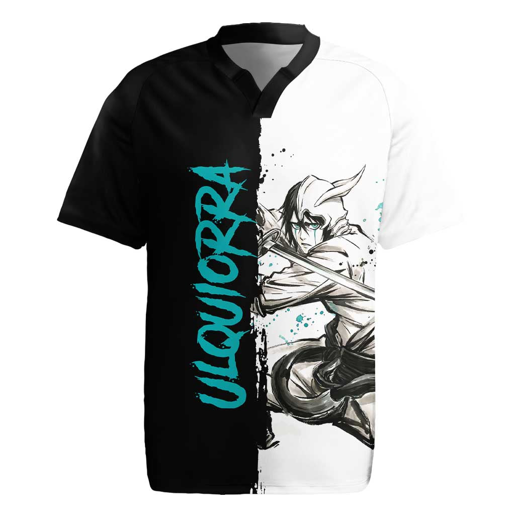 Personalized Ulquiorra Cifer Rugby Jersey Ink Splash Anime Brush Style