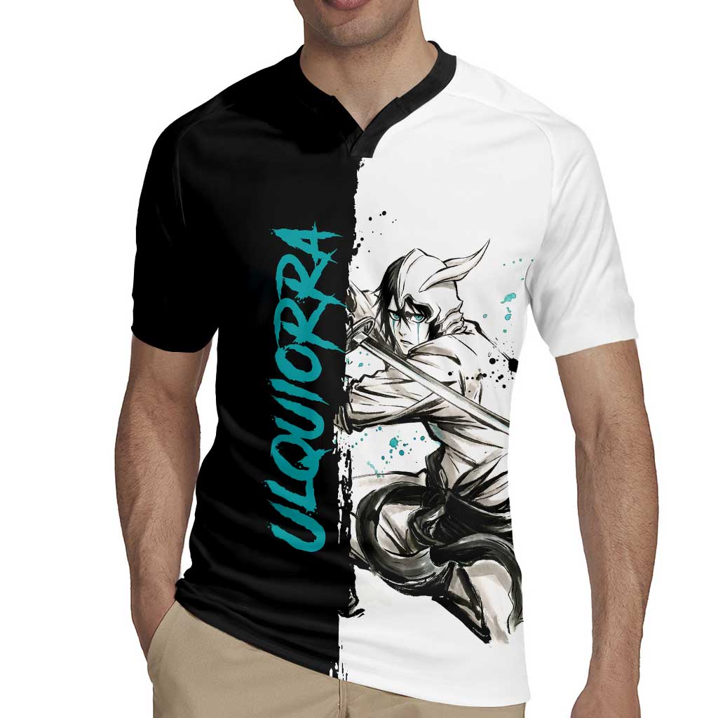 Personalized Ulquiorra Cifer Rugby Jersey Ink Splash Anime Brush Style
