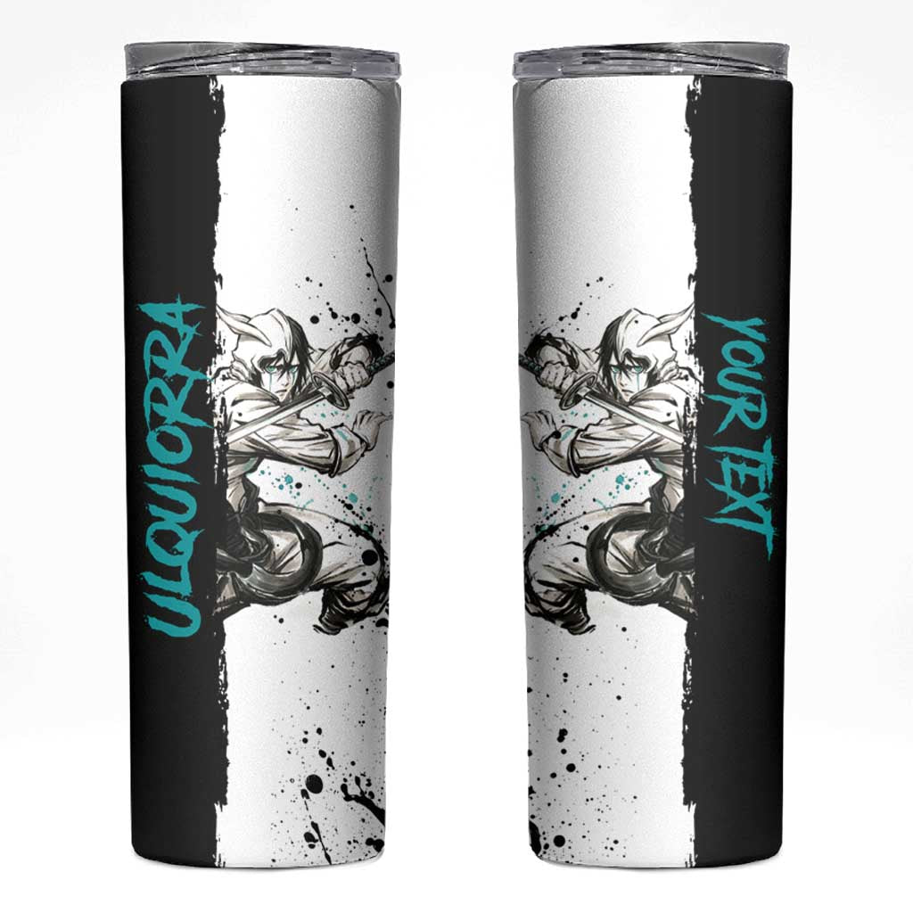 Personalized Ulquiorra Cifer Skinny Tumbler Ink Splash Anime Brush Style