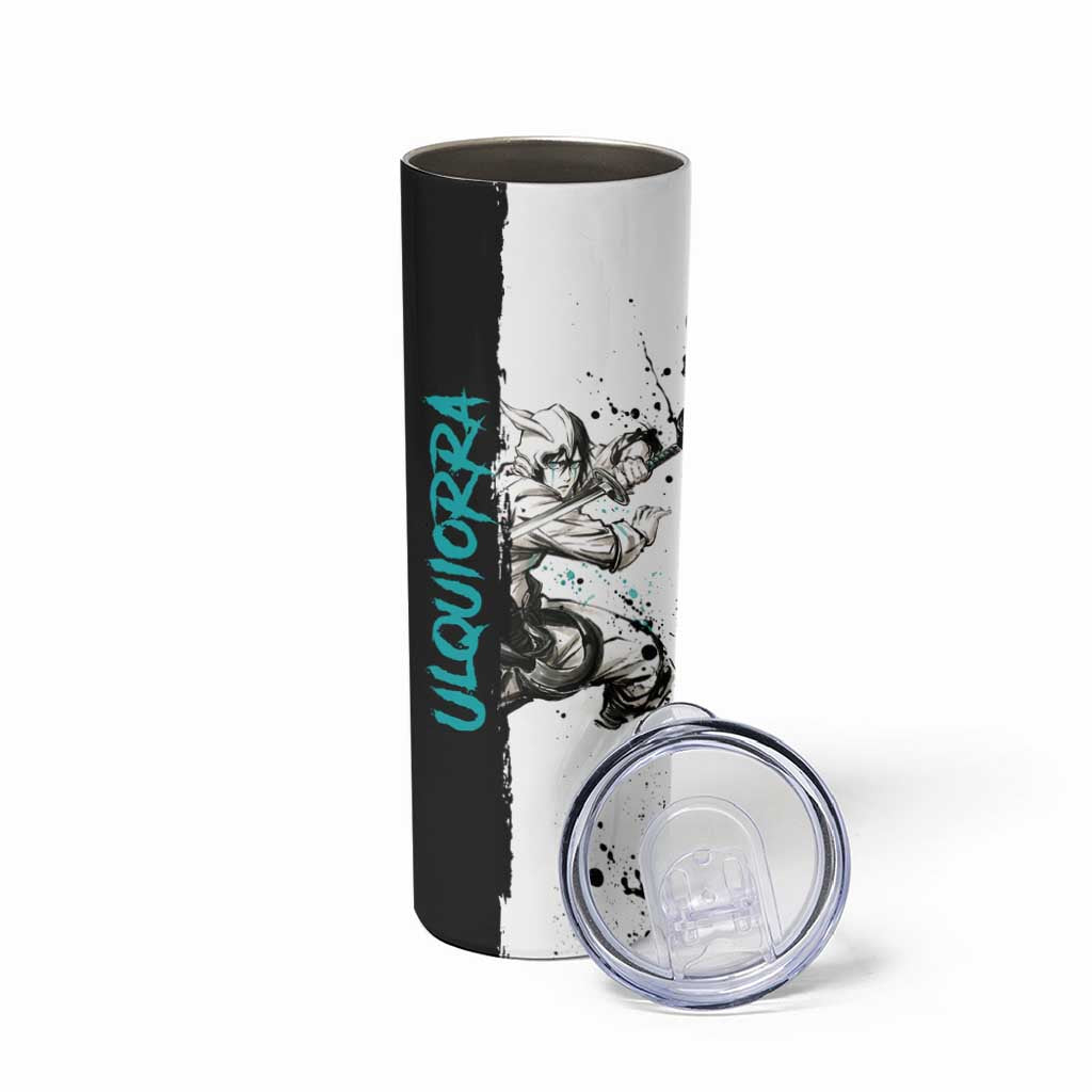 Personalized Ulquiorra Cifer Skinny Tumbler Ink Splash Anime Brush Style