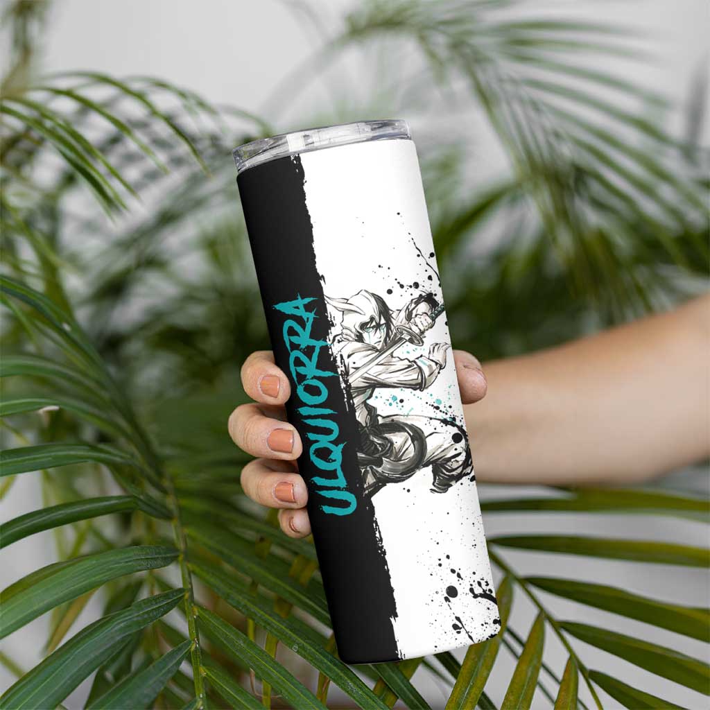 Personalized Ulquiorra Cifer Skinny Tumbler Ink Splash Anime Brush Style