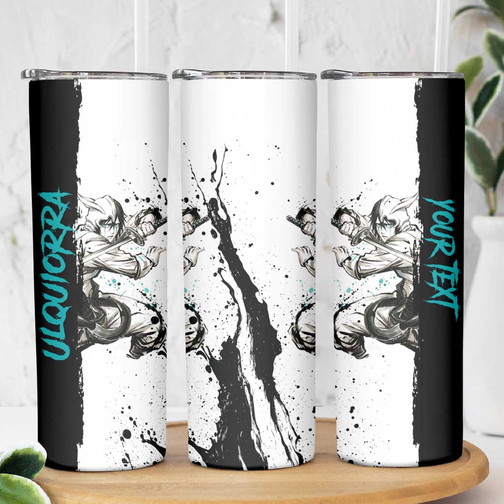 Personalized Ulquiorra Cifer Skinny Tumbler Ink Splash Anime Brush Style