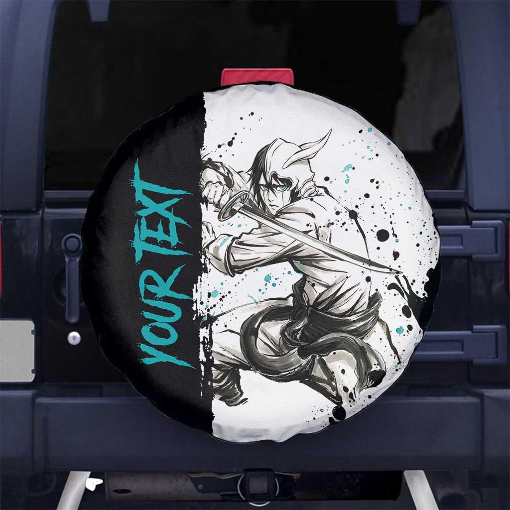 Personalized Ulquiorra Cifer Spare Tire Cover Ink Splash Anime Brush Style