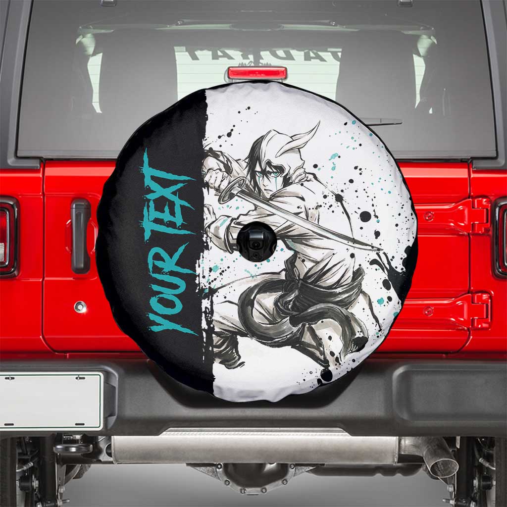 Personalized Ulquiorra Cifer Spare Tire Cover Ink Splash Anime Brush Style