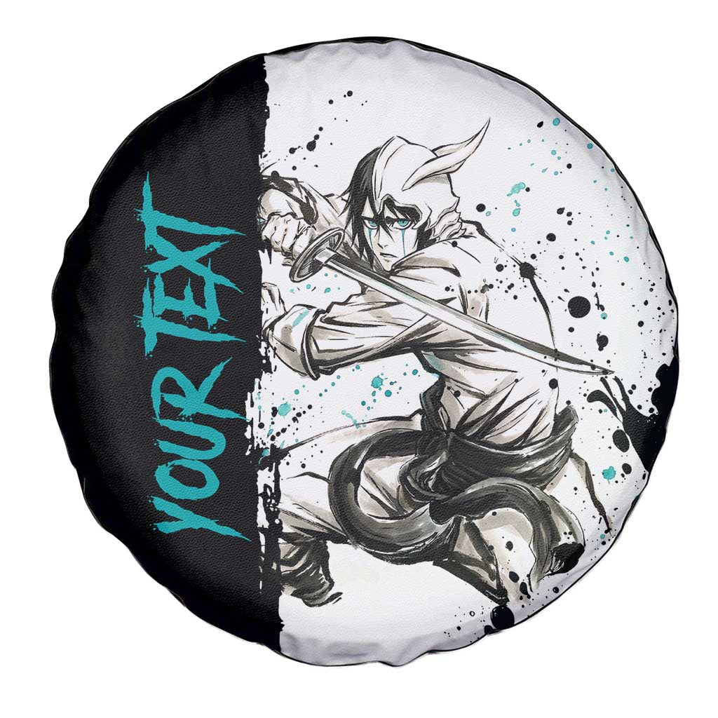 Personalized Ulquiorra Cifer Spare Tire Cover Ink Splash Anime Brush Style