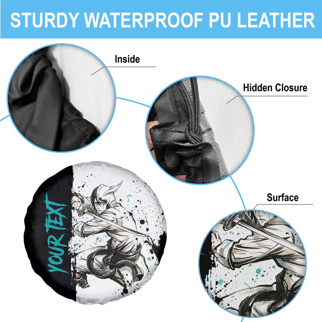 Personalized Ulquiorra Cifer Spare Tire Cover Ink Splash Anime Brush Style