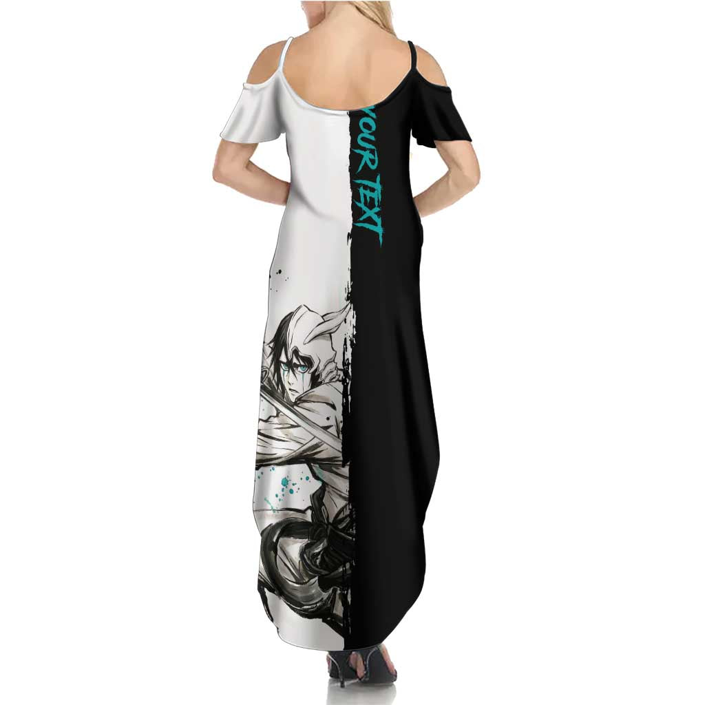 Personalized Ulquiorra Cifer Summer Maxi Dress Ink Splash Anime Brush Style