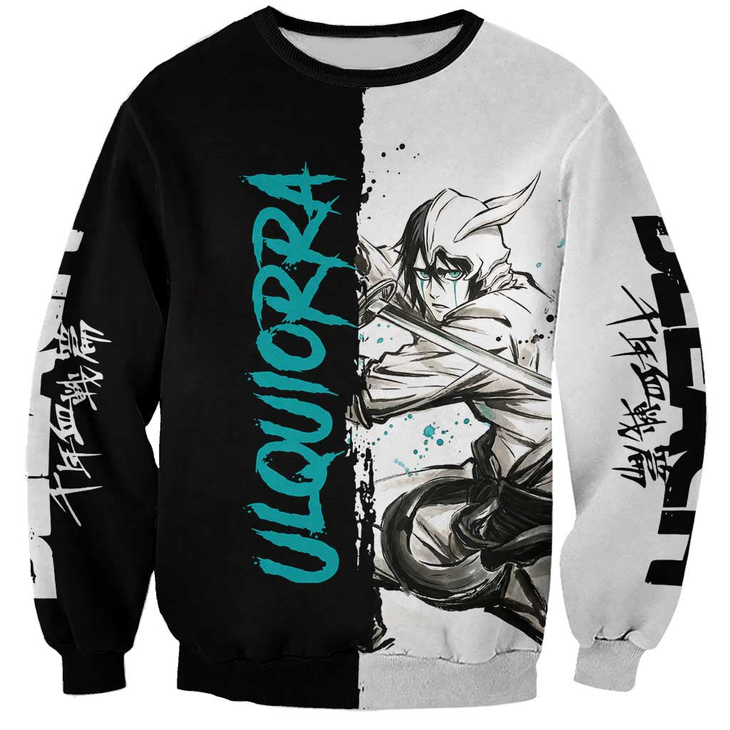 Personalized Ulquiorra Cifer Sweatshirt Ink Splash Anime Brush Style