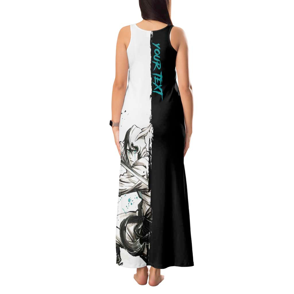 Personalized Ulquiorra Cifer Tank Maxi Dress Ink Splash Anime Brush Style