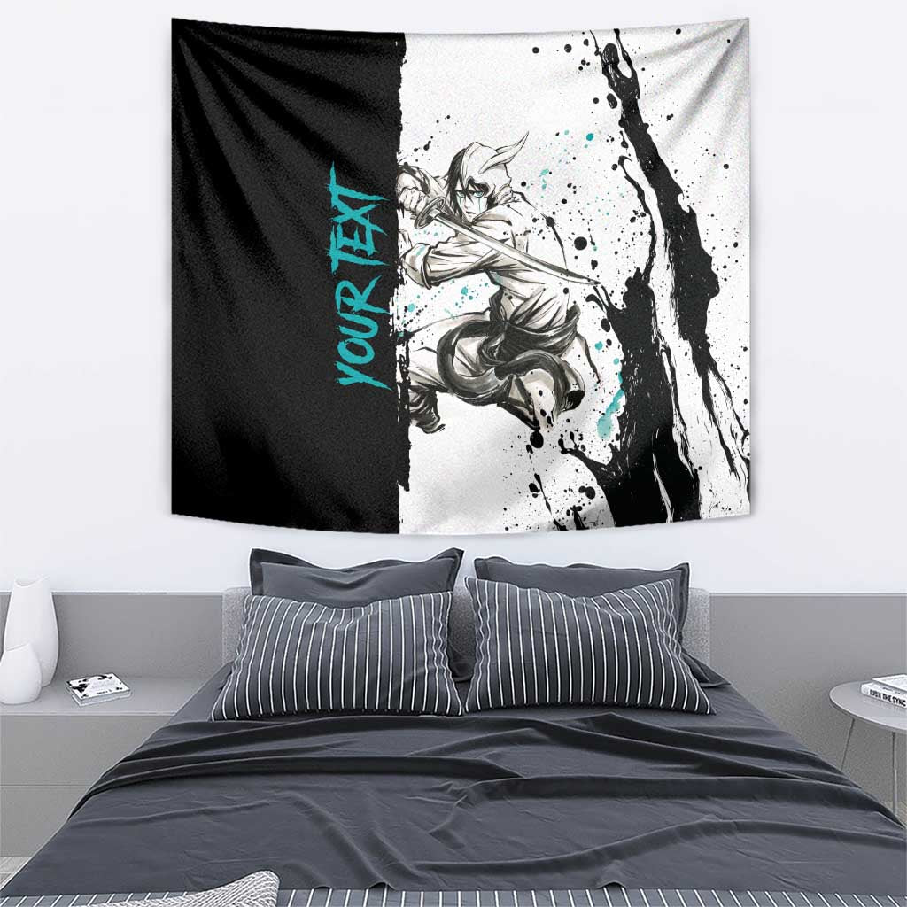 Personalized Ulquiorra Cifer Tapestry Ink Splash Anime Brush Style