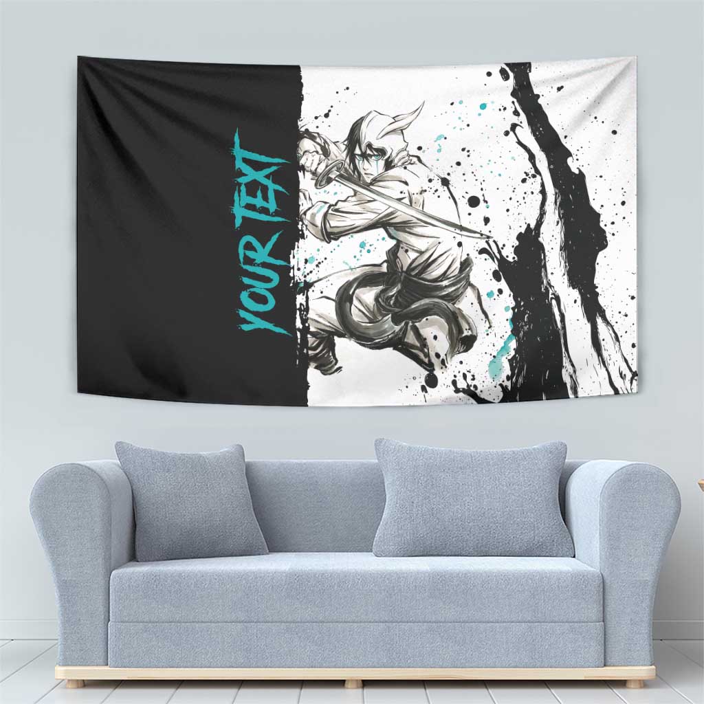 Personalized Ulquiorra Cifer Tapestry Ink Splash Anime Brush Style
