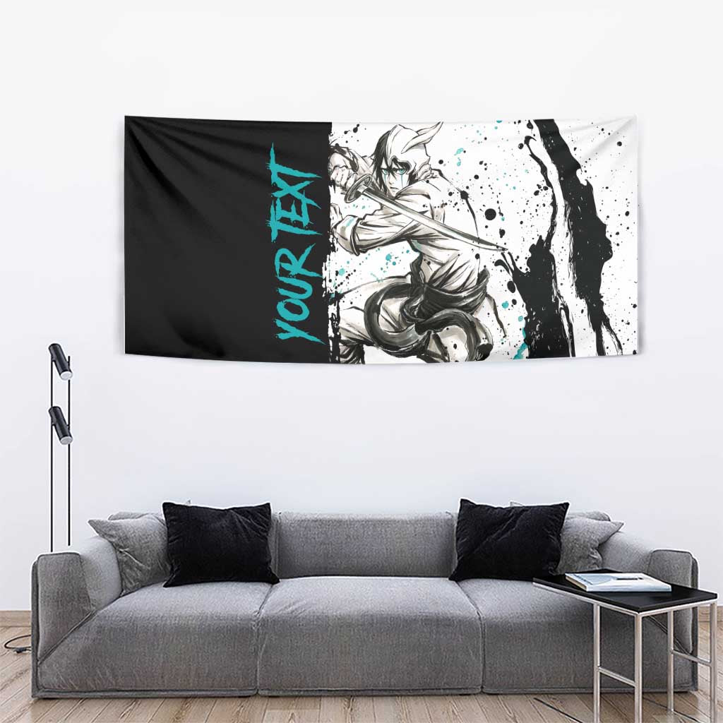 Personalized Ulquiorra Cifer Tapestry Ink Splash Anime Brush Style