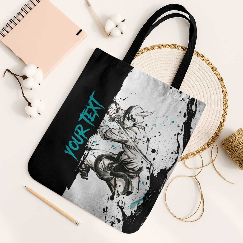 Personalized Ulquiorra Cifer Tote Bag Ink Splash Anime Brush Style