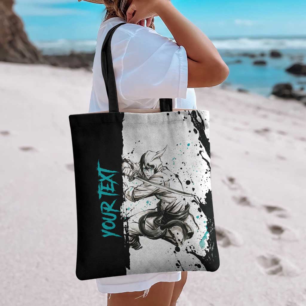 Personalized Ulquiorra Cifer Tote Bag Ink Splash Anime Brush Style