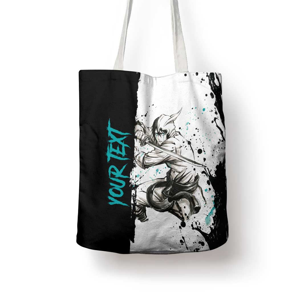 Personalized Ulquiorra Cifer Tote Bag Ink Splash Anime Brush Style