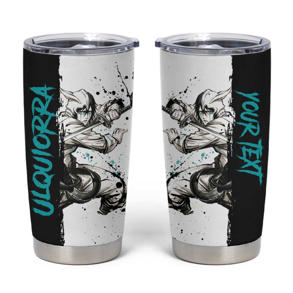 Personalized Ulquiorra Cifer Tumbler Cup Ink Splash Anime Brush Style