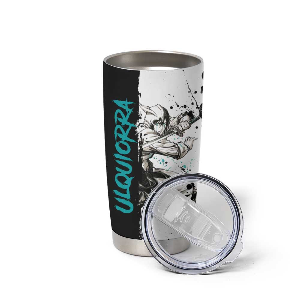 Personalized Ulquiorra Cifer Tumbler Cup Ink Splash Anime Brush Style