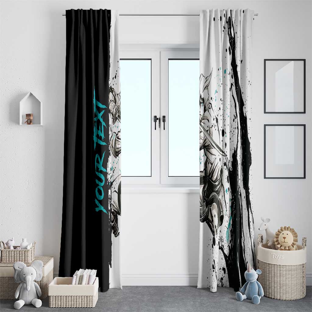 Personalized Ulquiorra Cifer Window Curtain Ink Splash Anime Brush Style