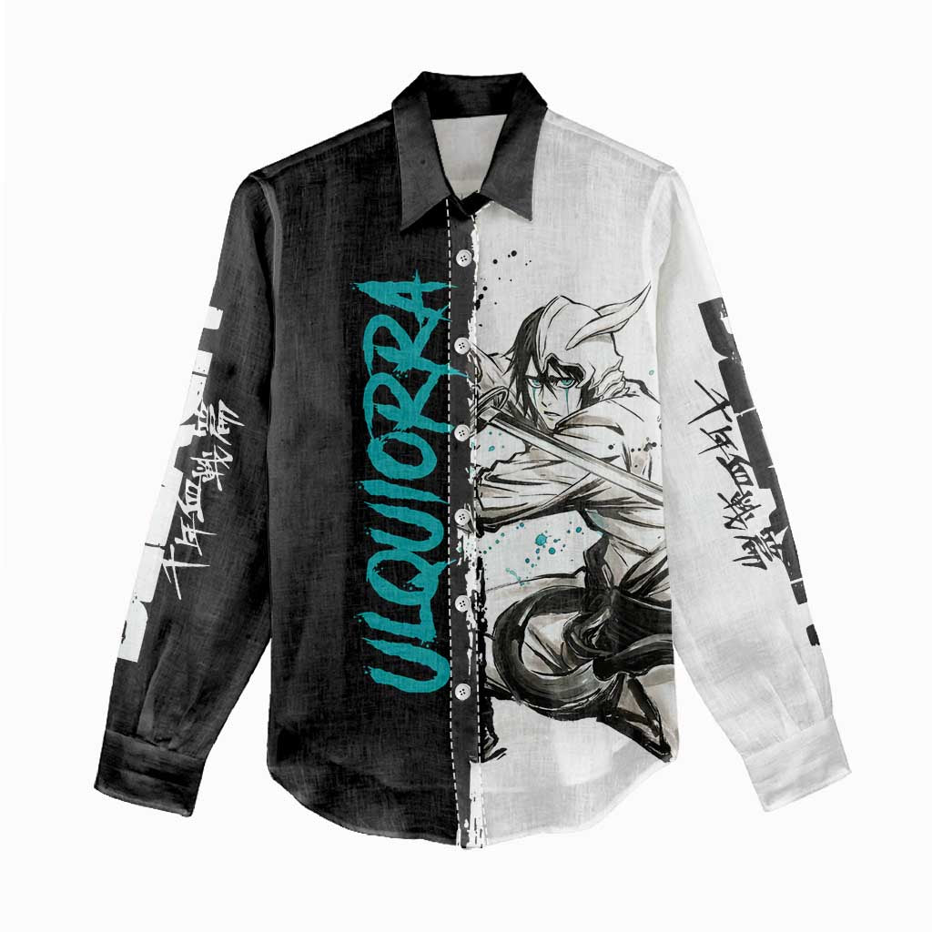 Personalized Ulquiorra Cifer Women Casual Shirt Ink Splash Anime Brush Style