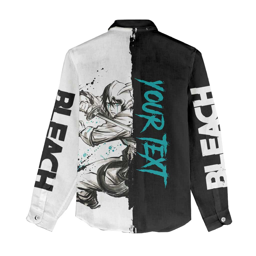 Personalized Ulquiorra Cifer Women Casual Shirt Ink Splash Anime Brush Style