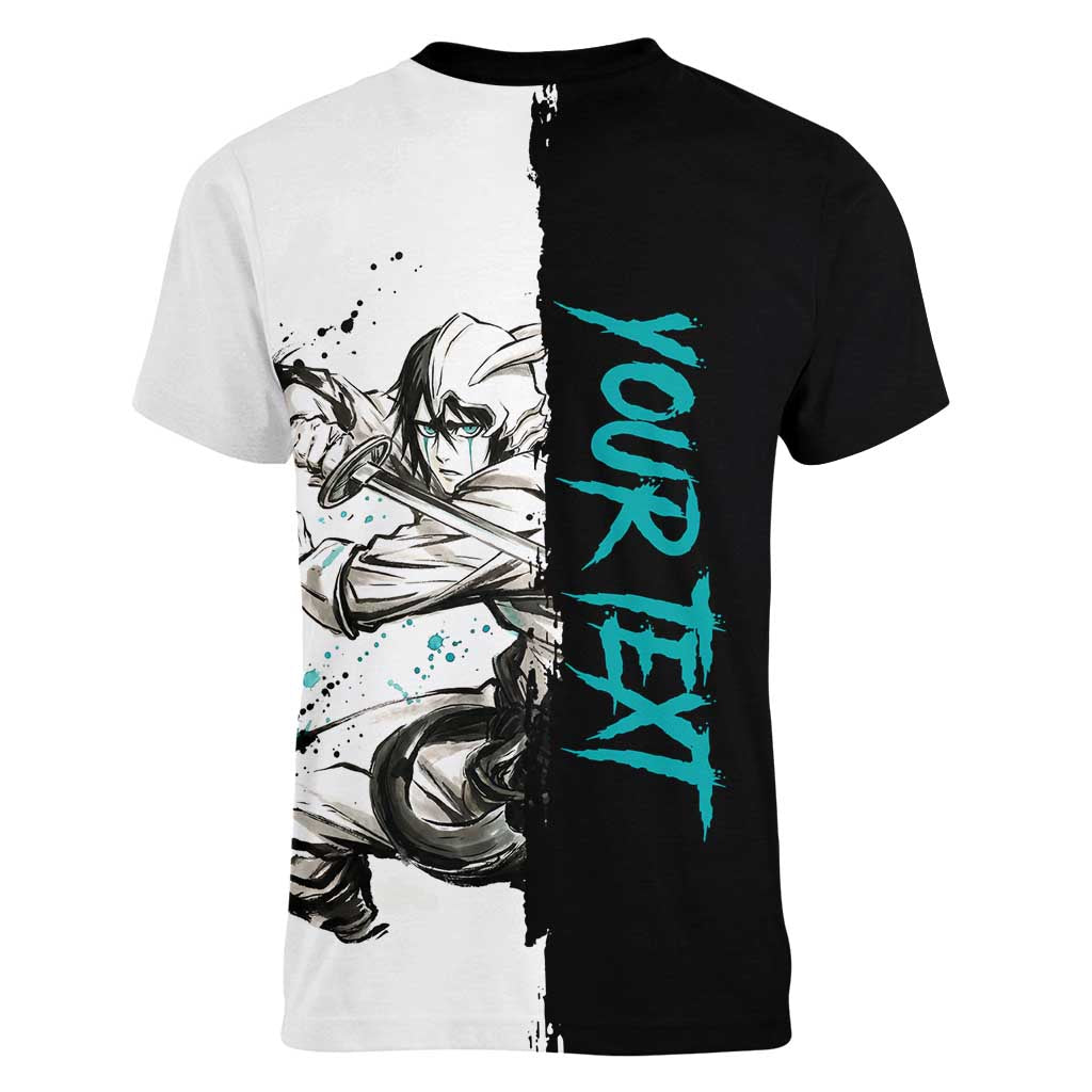 Personalized Ulquiorra Cifer Women V-Neck T-Shirt Ink Splash Anime Brush Style