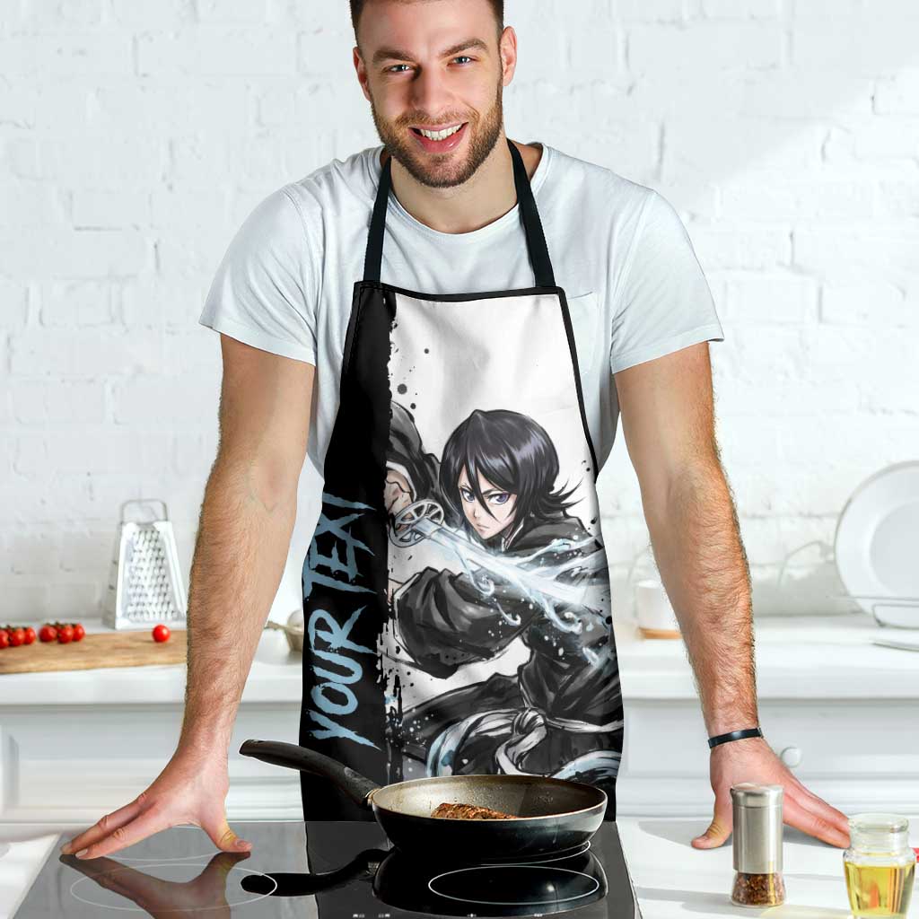 Personalized Rukia Kuchiki Apron Ink Splash Anime Brush Style