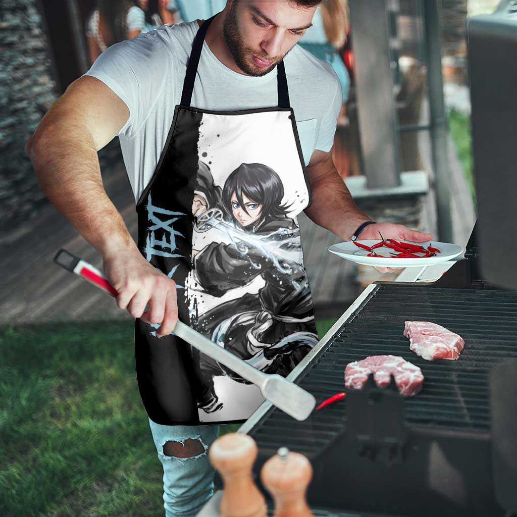 Personalized Rukia Kuchiki Apron Ink Splash Anime Brush Style