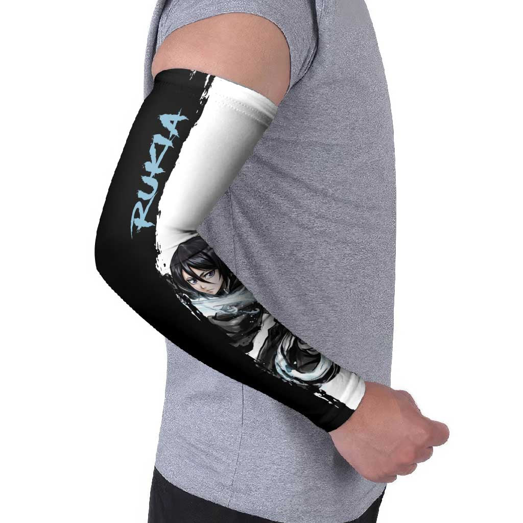 Personalized Rukia Kuchiki Arm Sleeves Ink Splash Anime Brush Style