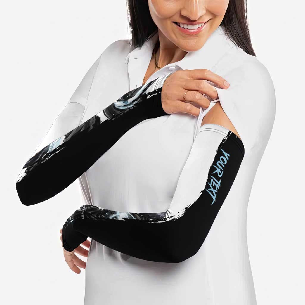 Personalized Rukia Kuchiki Arm Sleeves Ink Splash Anime Brush Style