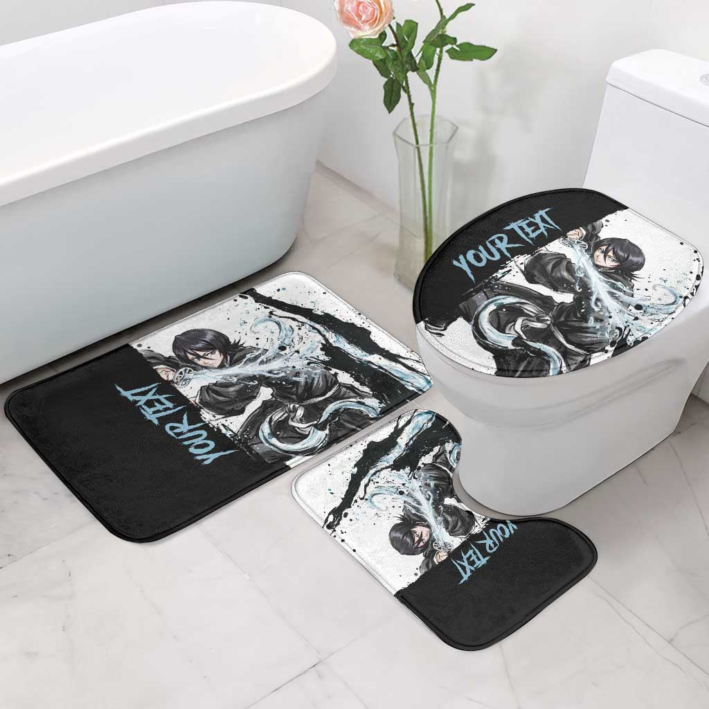 Personalized Rukia Kuchiki Bathroom Set Ink Splash Anime Brush Style