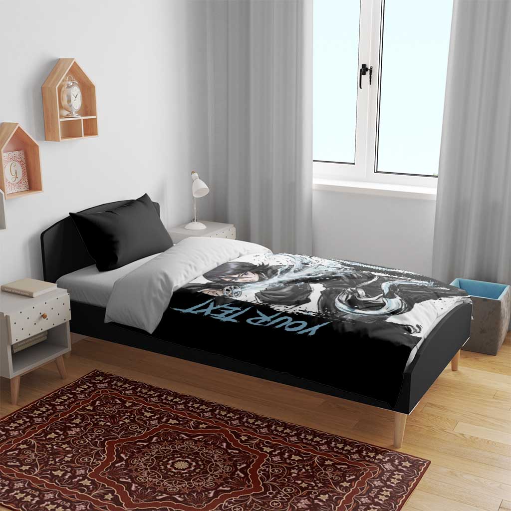 Personalized Rukia Kuchiki Bedding Set Ink Splash Anime Brush Style