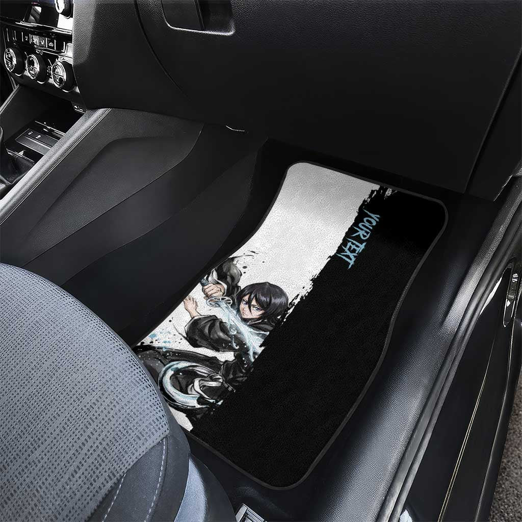 Personalized Rukia Kuchiki Car Mats Ink Splash Anime Brush Style