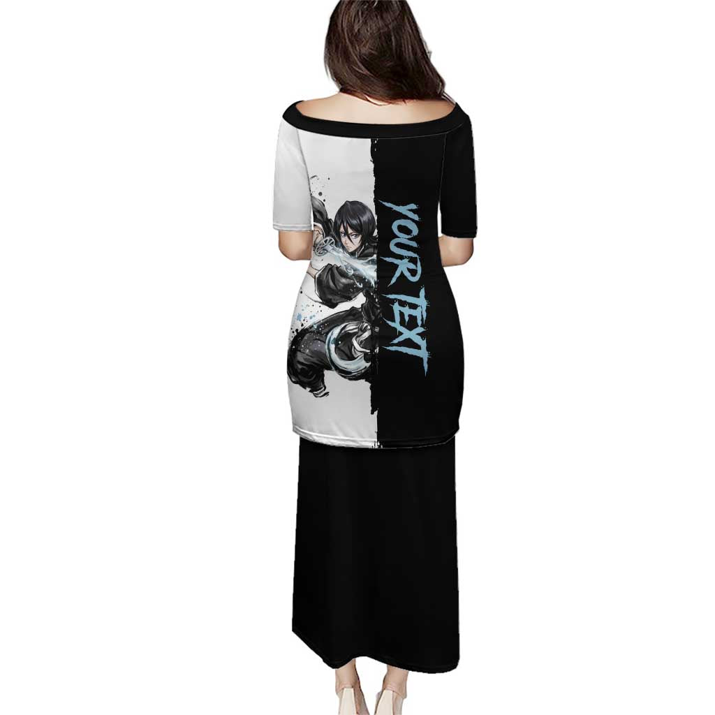 Personalized Rukia Kuchiki Family Matching Puletasi and Hawaiian Shirt Ink Splash Anime Brush Style